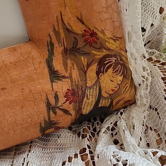 Crackled Fabric Nursery Or Child's Room Print or Photo Frame - Picture 3 of 7